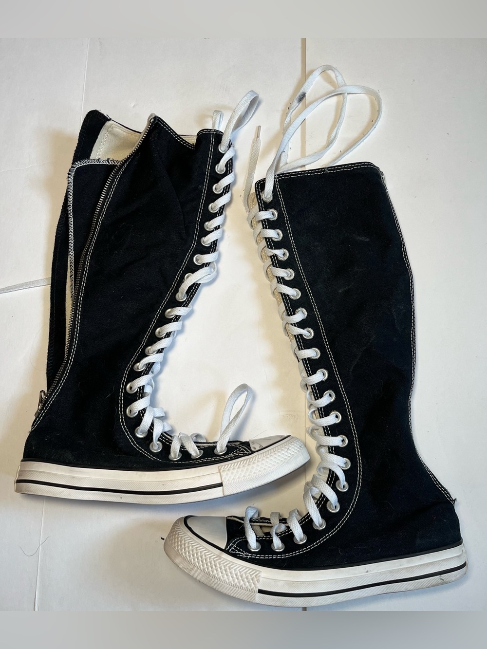 Converse Chuck Taylor All Star XXHi Knee High Black Canvas Sneakers Women’s 7.5